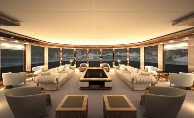 Luxury superyacht Cbi 675 project - Main Saloon Luxury superyacht Cbi 675 project - Main Saloon