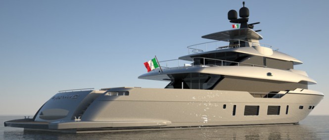 Luxury yacht SUV 135 - rear view Luxury yacht SUV 135 - rear view