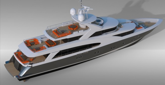 Motor yacht 4700 Fly by Couach - view from above Motor yacht 4700 Fly by Couach - view from above