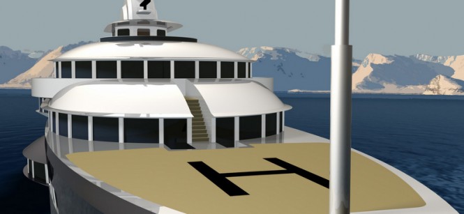Narwhal yacht concept - front view Narwhal yacht concept - front view