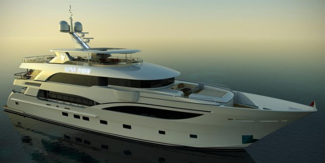 First Noble Star 140 motor yacht KING BABY in build at IAG Yachts