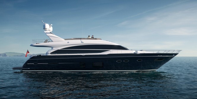 Princess 82 yacht - side view