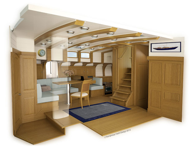 Superyacht Tempus 90 - starboard saloon Superyacht Tempus 90 - starboard saloon