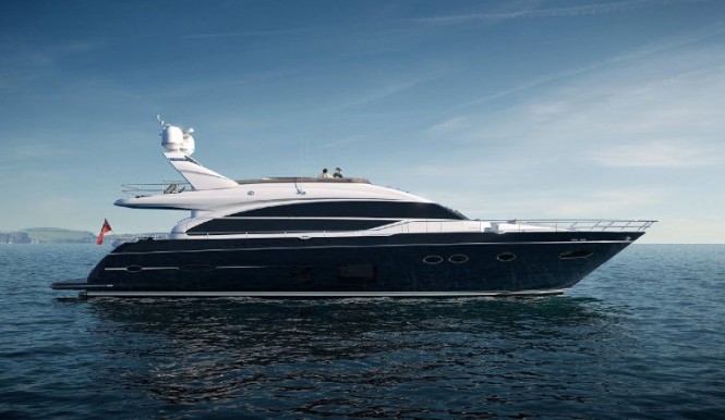 Two new Princess yacht models on display at the next London Boat Show