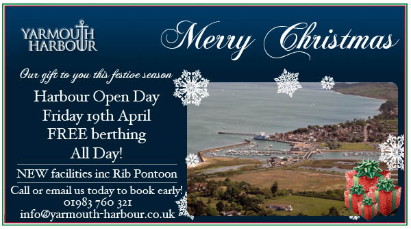 FREE berthing Christmas gift by Yarmouth Harbour