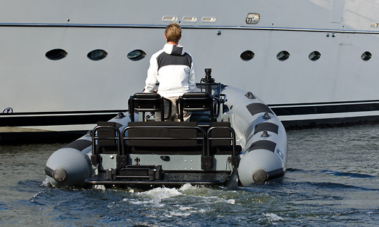 Images of the new 19ft Rupert custom yacht tender for Wally Ace superyacht KANGA