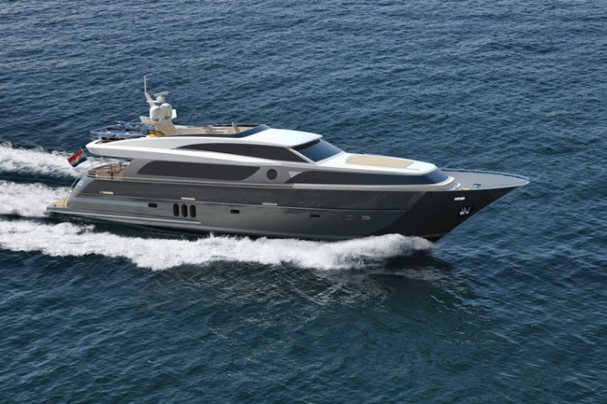 26m Continental III yacht by Wim van der Valk under construction