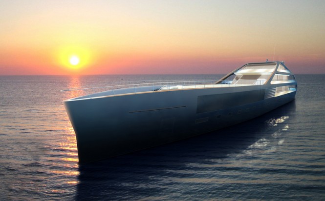 PS+A Palomba Serafini designed 65m motor yacht JOLLY ROGER concept for Benetti Design Innovation Project 2012