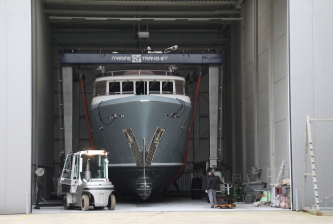 Refit of Bandido 75 yacht and Bandido 90 superyacht at Drettmann Yachts