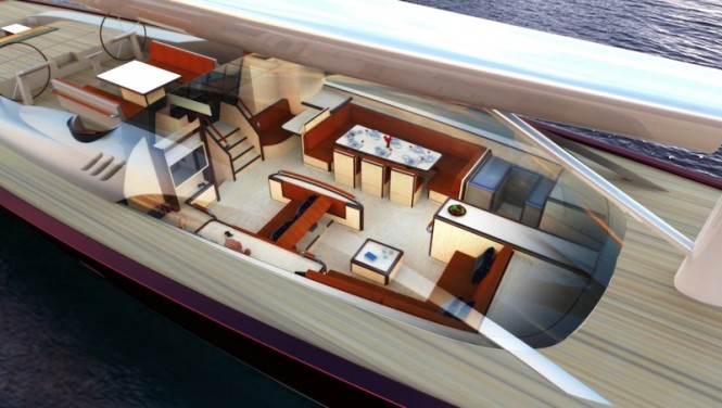 Jim Robert Sluijter designed 43m Sailing Yacht - Interior layout Jim Robert Sluijter designed 43m Sailing Yacht - Interior layout