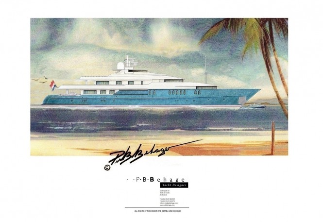New 62m motor yacht PHILANDER concept by P.B. Behage