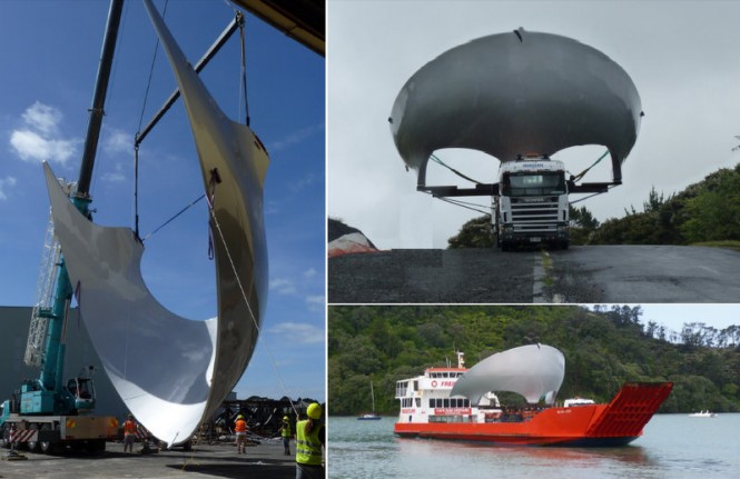 Sail shaped light reflector constructed by Yachting Developments