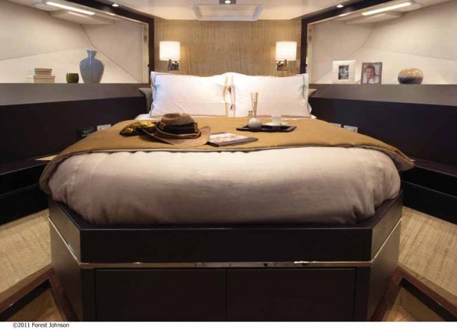 Luxurious cabins aboard Alpha 76' Express yacht by Cheoy Lee - Photo credit 2011 Forest Johnson Luxurious cabins aboard Alpha 76' Express yacht by Cheoy Lee - Photo credit 2011 Forest Johnson