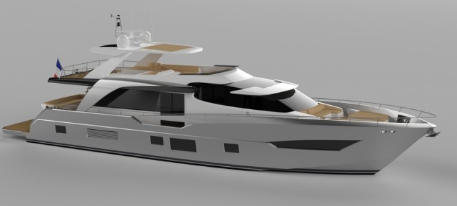 New 2600 Fly superyacht under construction at Couach Yachts