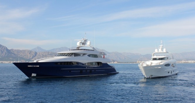 Vulcan 46m superyacht Le Caprice V and Vulcan 32m yacht Bronko I Vulcan 46m superyacht Le Caprice V and Vulcan 32m yacht Bronko I