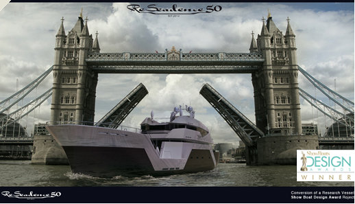 Young Designer of Year Award 2012 Winner - Benjamin Toth with his motor yacht ReSeadence 50 concept