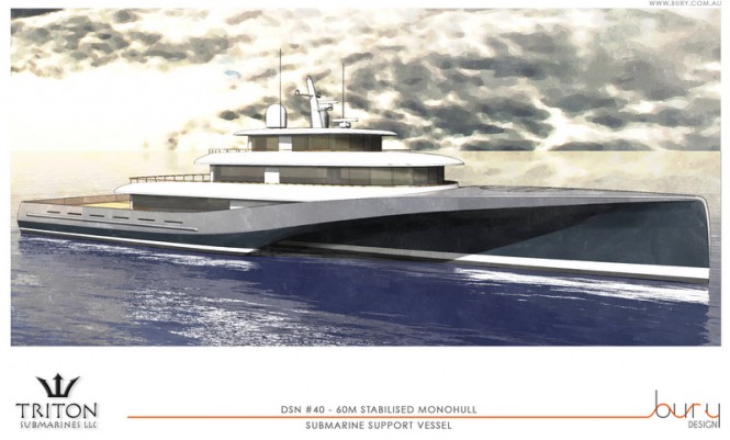 New 60m expedition yacht concept by Bury Design