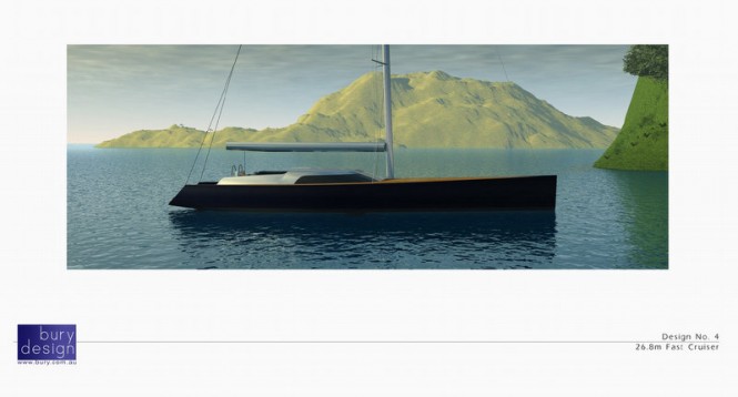 Stylish 85′ fast cruising yacht concept by Bury Design