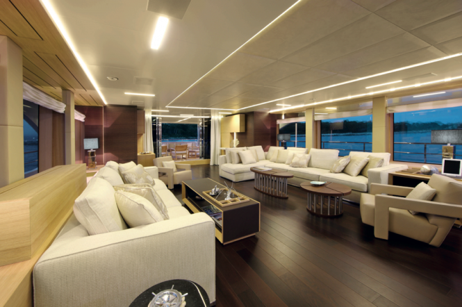 Benetti Classic Supreme 132 luxury yacht Petrus II - Salon Photo credit Thierry Ameller Benetti Classic Supreme 132 luxury yacht Petrus II - Salon Photo credit Thierry Ameller
