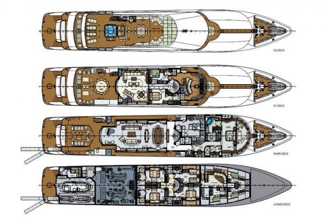 Lady Trinity superyacht - General Arrangement Lady Trinity superyacht - General Arrangement