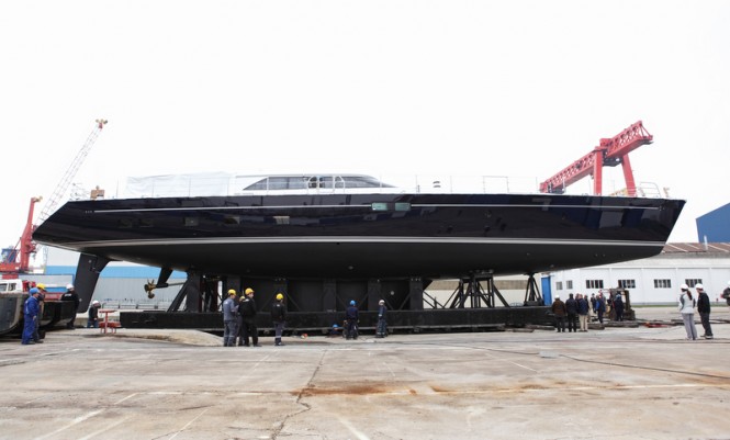 Sailing yacht STATE OF GRACE launched by Perini Navi as their first yacht in new 40 M Fast Cruising series