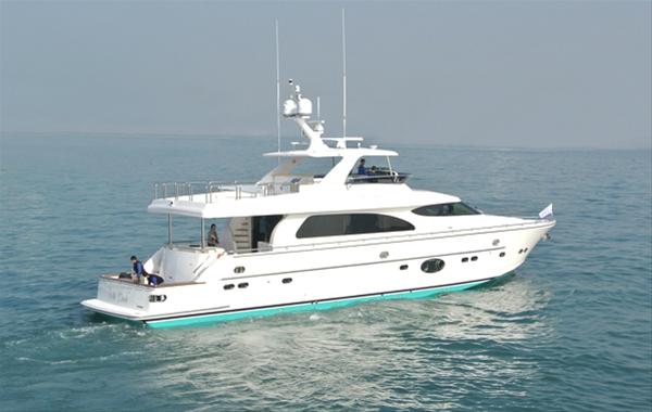 Luxury motor yacht Wild Duck - aft view Luxury motor yacht Wild Duck - aft view