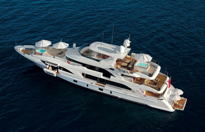 Luxury yacht Classic Supreme 132 by Benetti - view from above Photo credit Thierry Ameller