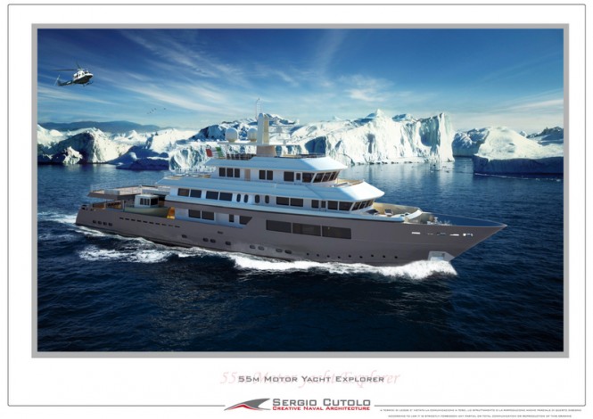 New 55 m explorer motor yacht Project 0198 – HT designed by Sergio Cutolo of Hydro Tec