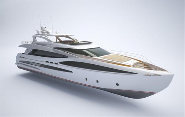 New motor yacht RP102 Raised Pilothouse concept developed by Horizon