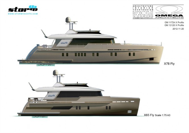 New STORM X-65 and X-78 yacht series designed by Omega Architects and Van Oossanen Naval Architects presented at HISWA Boat Show
