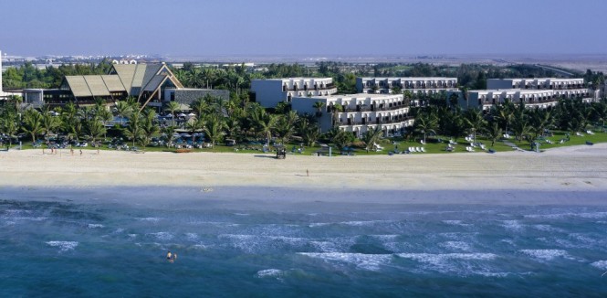 Palm Tree Court Exterior from Arabian Gulf