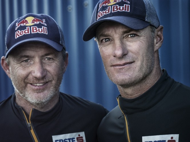 Roman Hagara (l) and Hans-Peter Steinacher (r), Sports Directors for the Red Bull Youth America's Cup© Balazs Gardi / Red Bull content pool Roman Hagara (l) and Hans-Peter Steinacher (r), Sports Directors for the Red Bull Youth America's Cup© Balazs Gardi / Red Bull content pool
