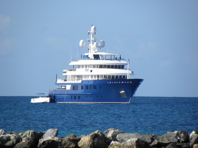 Luxury superyachts spotted near the popular Caribbean yacht charter destination – NEVIS Island