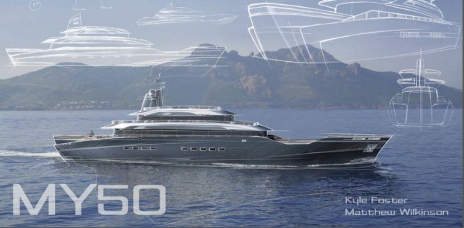 Additional images of the 50 m superyacht conversion project by Matthew Wilkinson and Kyle Foster
