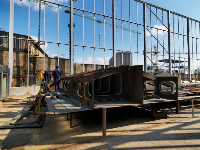 Palumbo start construction of 65m Classic Yacht Hull C04 by Columbus Yachts
