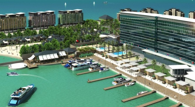 Aerial view of Reef Island Marina Aerial view of Reef Island Marina