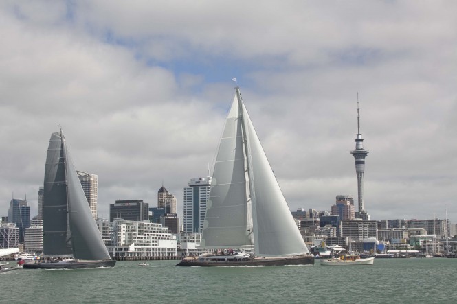 NZ Millennium Cup 2013 Day 2: Luxury yachts SILVERTIP and OHANA finish within seconds of each other