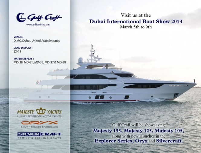 Gulf Craft to be present at upcoming Dubai International Boat Show
