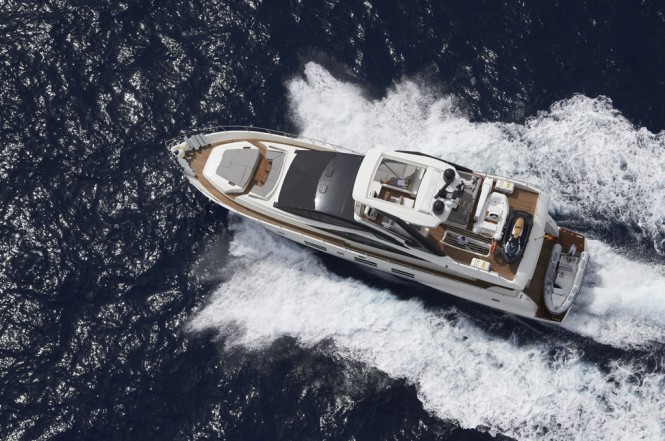 Luxury motor yacht 80 GLX by Astondoa - view from above Luxury motor yacht 80 GLX by Astondoa - view from above