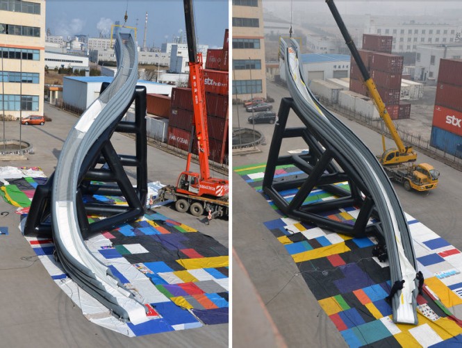 Superyacht Tenders and Toys releases world’s first S shaped 41ft custom yacht slide