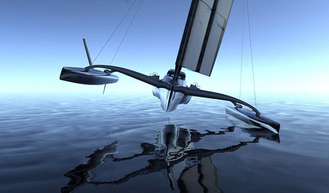 New 100′ racing trimaran yacht AIRBENDER designed for charter by Salt & Water