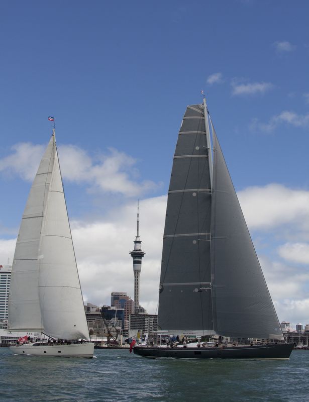 Sailing yacht Zefiro and Silvertip superyacht Sailing yacht Zefiro and Silvertip superyacht