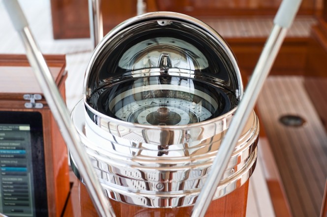 23 Kamaxitha yacht - cockpit and steering - Photo by Cory Silken Kamaxitha yacht - cockpit and steering - Photo by Cory Silken
