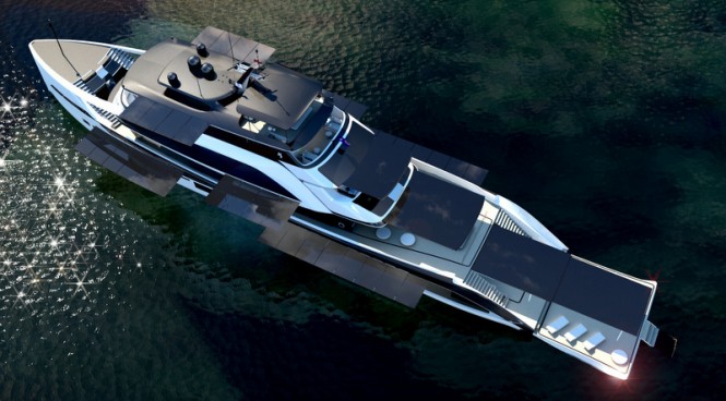 62m H2 Mega Yacht Concept - view from above 62m H2 Mega Yacht Concept - view from above