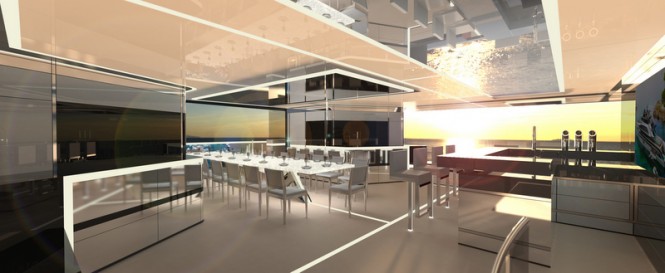 62m H2 Yacht Design - dining area 62m H2 Yacht Design - dining area