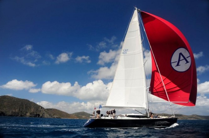 Aiyana broke the monohull record in the Round Tortola Race Credit: Todd vanSickle/BVI Spring Regatta & Sailing Festival Aiyana broke the monohull record in the Round Tortola Race Credit: Todd vanSickle/BVI Spring Regatta & Sailing Festival
