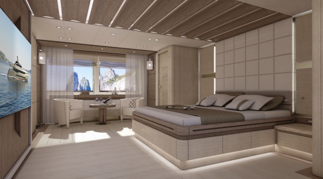 Columbus Sport 130 Hybrid Superyacht - Owners Stateroom Columbus Sport 130 Hybrid Superyacht - Owners Stateroom