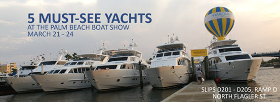 Hargrave’s yacht line-up at Palm Beach Boat Show 2013