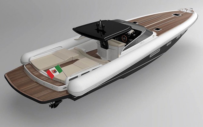 MX-14 classic superyacht tender - aft view MX-14 classic superyacht tender - aft view
