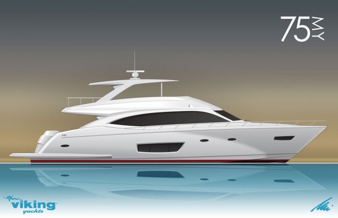 New motor yacht Viking 75 by Viking Yachts with delivery in early autumn 2014